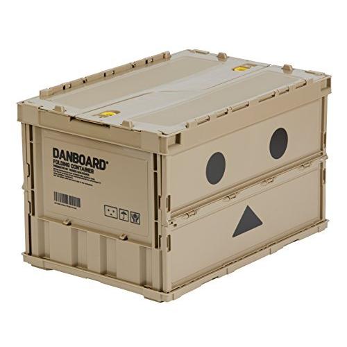 TRUSCO (トラスコ) ダンボー薄型 折りたたみコンテナ 50L ロックフタ付