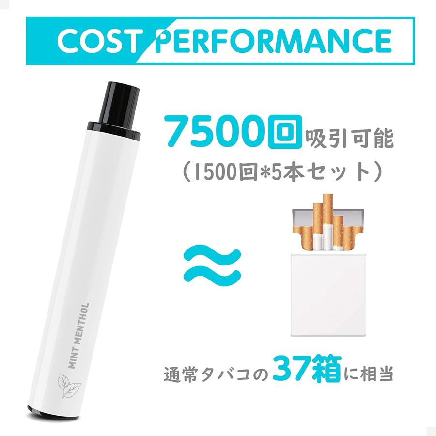 DBL S TICK PLUS 電子タバコ 使い捨て VAPE ミントメンソール 7500回吸引可能 ベイプ 爆煙 水蒸気タバコ 禁煙パイポ ニコチン |  | 05