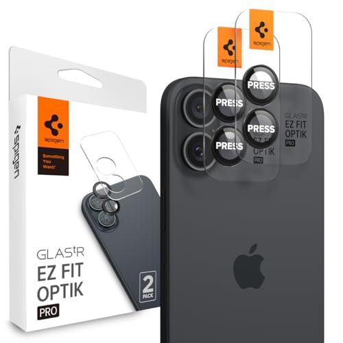 Spigen iPhone 16 / iPhone 16 Plus カメラ保護フィルム 9H硬度強化ガラス iPhone16/16Plus対応 ブラッ | 