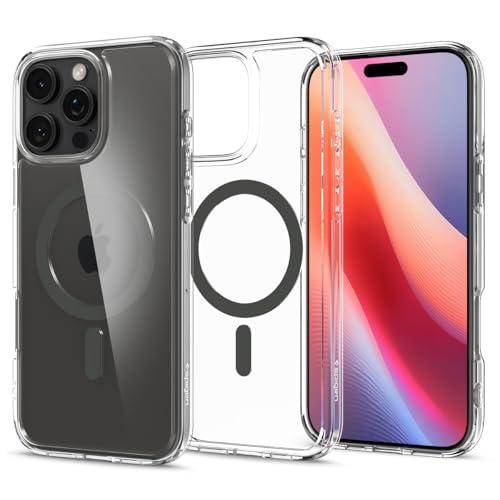 Spigen iPhone 16 Pro ケース MagSafe対応 クリア 透明 ストラップホール 米軍MIL規格 ウルトラ・ハイブリッド・マグフィ | 