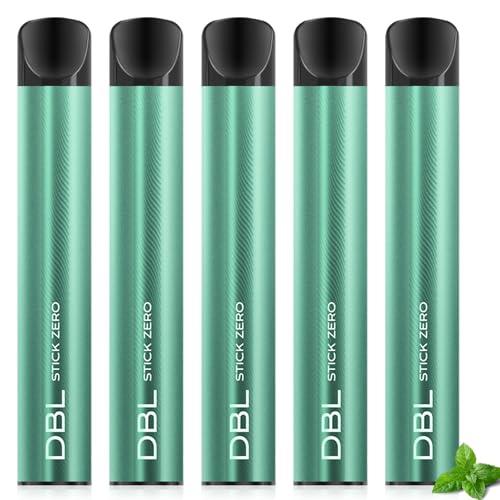 DBL 電子タバコ 使い捨て 持ち運び シーシャ ミントアイス 5本入り 7500回吸引可能 VAPE ベイプ 大容量 禁煙パイポ 爆煙 水蒸気タバコ | 