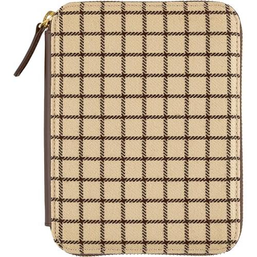 ほぼ日手帳 オリジナル(A6)手帳カバー タイト ジップ（カフェオレチェック） | 