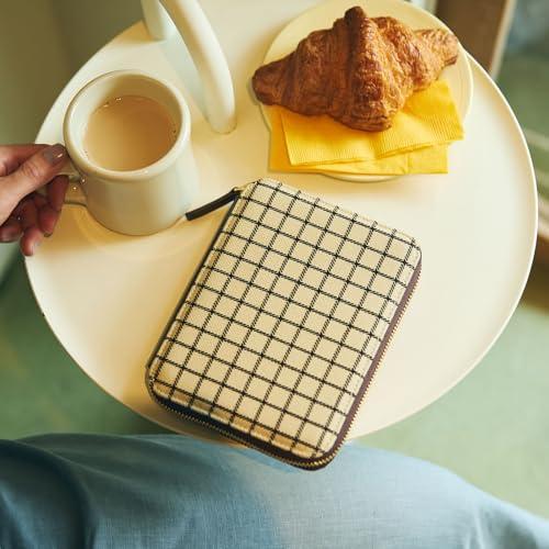 ほぼ日手帳 オリジナル(A6)手帳カバー タイト ジップ（カフェオレチェック） |  | 01