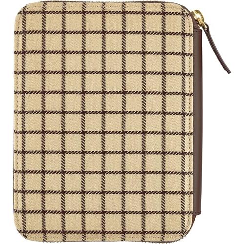 ほぼ日手帳 オリジナル(A6)手帳カバー タイト ジップ（カフェオレチェック） |  | 02