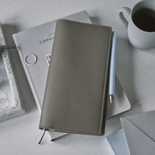 ほぼ日手帳 weeks(週間手帳)用カバー タイト(グレー&ライトブルー