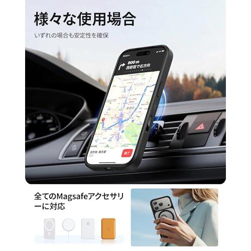 NIMASO iPhone 17 Pro ケース【米軍MIL規格 MagSafeアクセサリー対応 360°回転スタンド カメラコントロールカバー 横縦 |  | 05