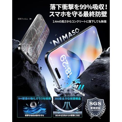 NIMASO アンチグレア iPhone 17 Pro Max用 ガラスフィルム 反射防止 保護フィルム 指紋防止 さらさら 簡単に貼り付け 自動除塵 |  | 01