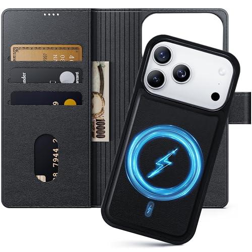 NIMASO iPhone 17 Pro 用 ケース 手帳型 分離式 プレミアムPUレザーケース MagSafe対応 マグネット充電対応 携帯カバー | 