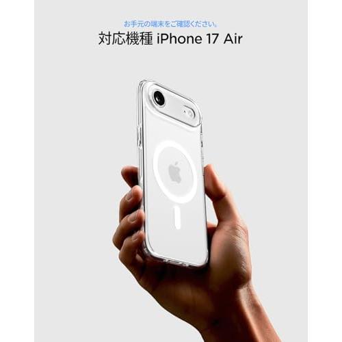 Spigen iPhone Air MagSafe対応 半透明 指紋防止 ストラップホール 米軍MIL規格 ウルトラ・ハイブリッド・マグフィット (フ |  | 01
