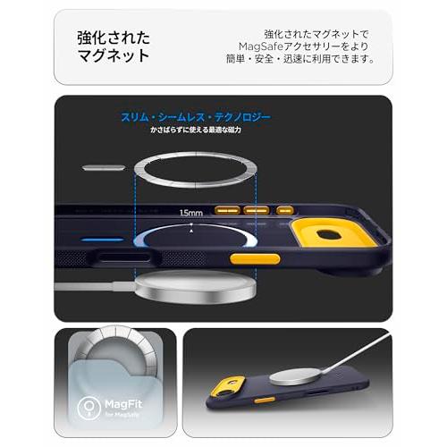 Spigen iPhone Air MagSafe対応 マグネット搭載 ストラップホール 米軍MIL規格 ナノポップ・マグフィット (ブルーベリー・ネ |  | 02