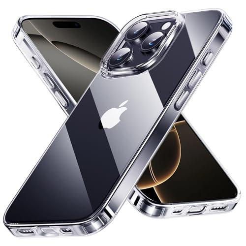 NIMASO iPhone 16 Pro 用 ケース クリア 背面 強化ガラス 9H硬度 米軍MIL規格 SGS認証 耐衝撃 傷つけ防止 薄型 バンパ | 