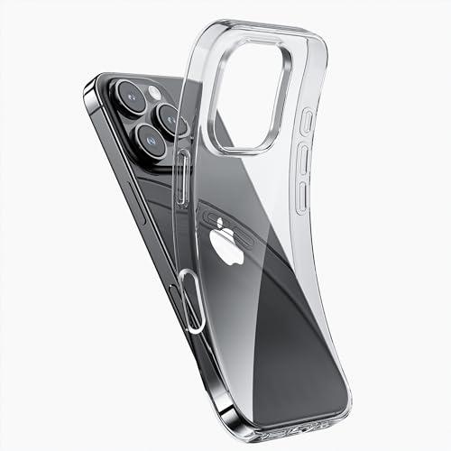 NIMASO iPhone16Pro 用 クリア ケース 透明 ソフト スマホケース 米軍MIL規格 衝撃吸収 TPU素材 薄型 カバー 黄ばみにくい | 