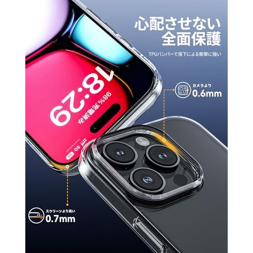 NIMASO iPhone16Pro 用 クリア ケース 透明 ソフト スマホケース 米軍MIL規格 衝撃吸収 TPU素材 薄型 カバー 黄ばみにくい |  | 01