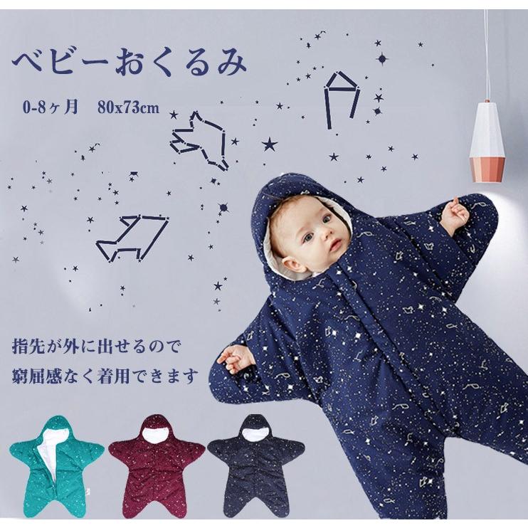 ベビーおくるみ ベビー寝袋 ベビー毛布 敷きパッド おくるみ 可愛い 秋冬 星型 ブランケット 暖かい ベビー服 布団 寝袋 赤ちゃん用カバー 出産お祝い 0 8ヶ月 Kisumupoly Ac Ke