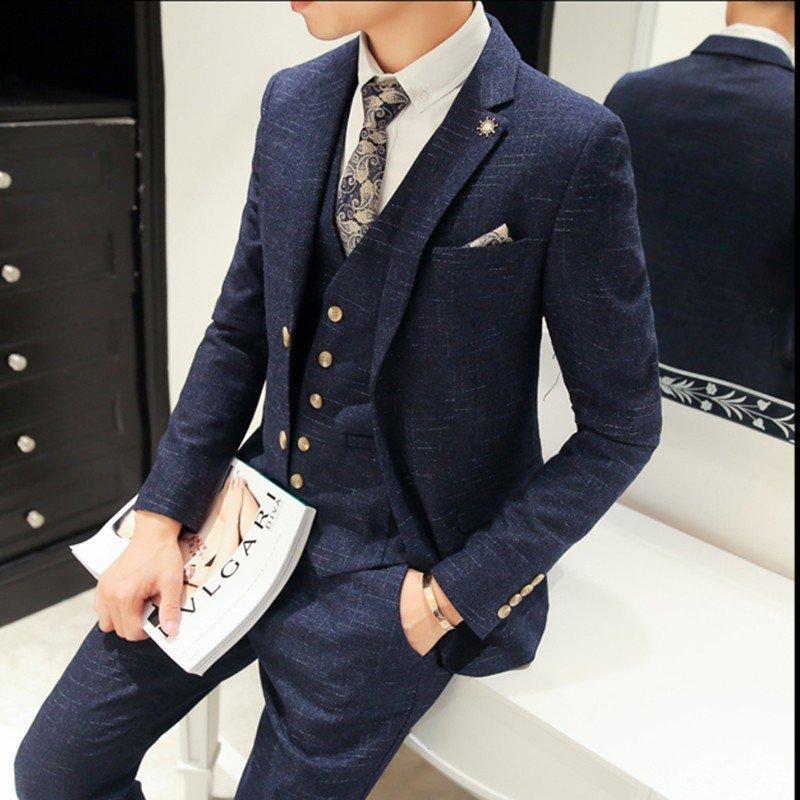 新品本物 テーラードジャケットセットアップスーツ セットアップスーツメンズ上下セット3点セット細身テーラードジャケットシングルベストvネックストライプ ロングパンツフォーマルパーティ結婚式紳士服礼服 スーツ フォーマル Salagnacarquitectos Com