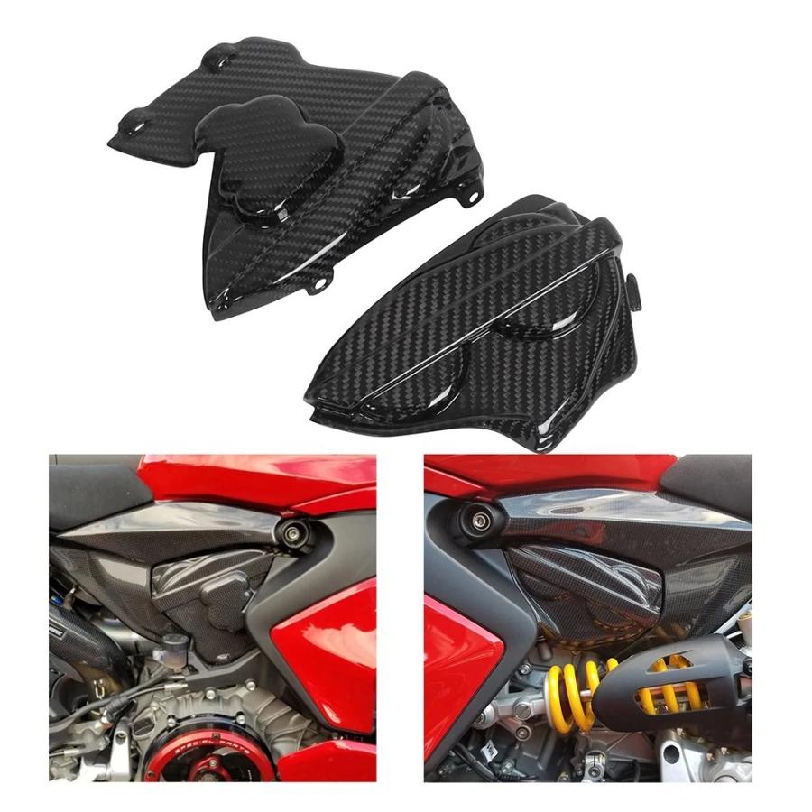 エンジンカバー ガード 保護 Ducati ドゥカティパニガーレV2 V4 899 959 2014-2017 カーボンファイバー_1