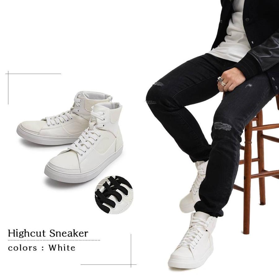 ハイカットスニーカー バックジップ メンズ カジュアル レースアップ スニーカー 靴 大人 白スニーカー 黒スニーカー シンプル カジュアル 定番 Glbb 044 ひかり武道具yahoo 店 通販 Yahoo ショッピング