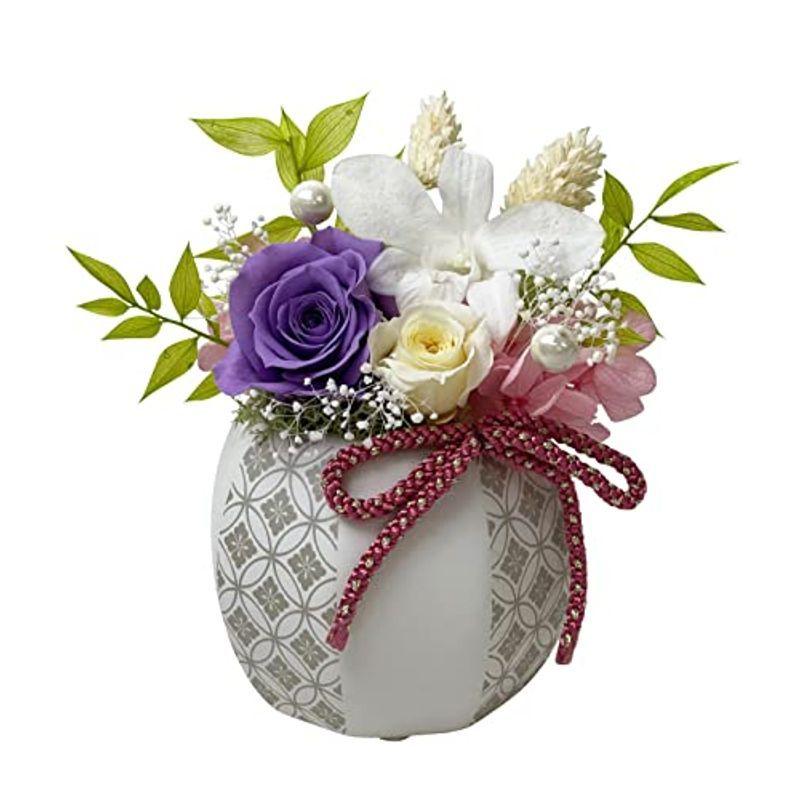 フラデコ プリザーブドフラワー 大切なお仏壇に 彩りをもたせる仏花 葵 あおい パープル 花束 アレンジメント Mentepensante Com Br