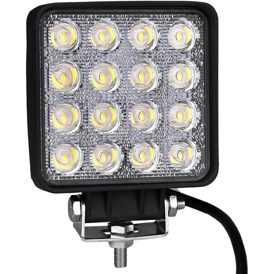 LED作業灯 24V 12V 広角 48W 16連 LEDワークライト アウトドア