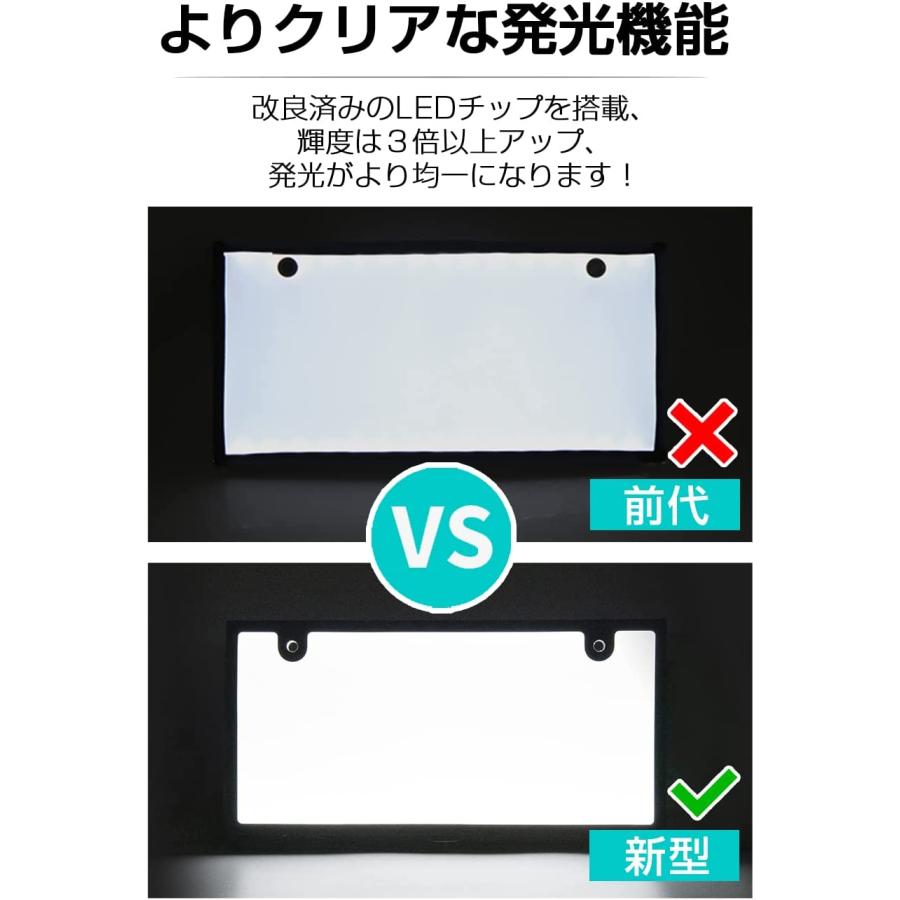 【穴開け済】grow 字光式 ナンバープレート　富士山 ナンバー 【98】 2枚 字光式LEDナンバープレート POOPEE 全面発光 超高輝度 極薄8mm