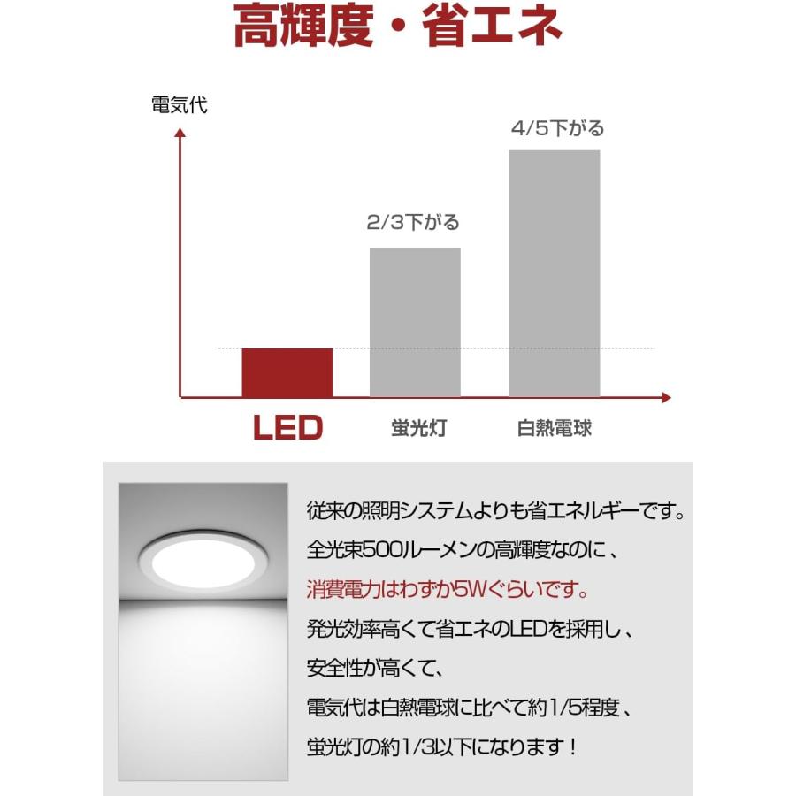 屋内用LEDダウンライト 天井埋込型 埋込穴100φ led 昼光色 電球色 昼