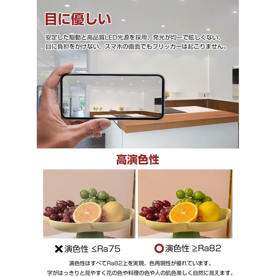 屋内用LEDダウンライト 天井埋込型 埋込穴100φ led 昼光色 電球色 昼