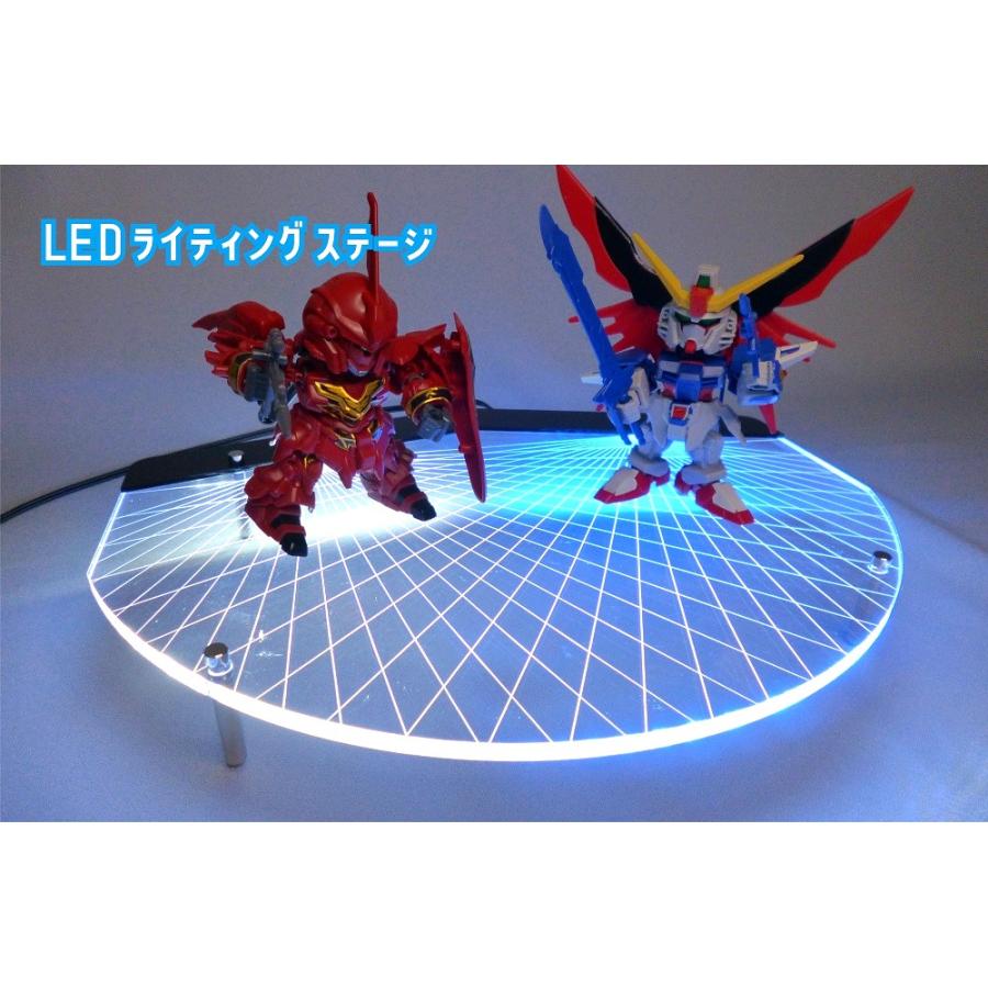 LED付き宇宙基地ディスプレイスタンド*2 LEDライティングステージ 2色LEDライト コレクション ホビー