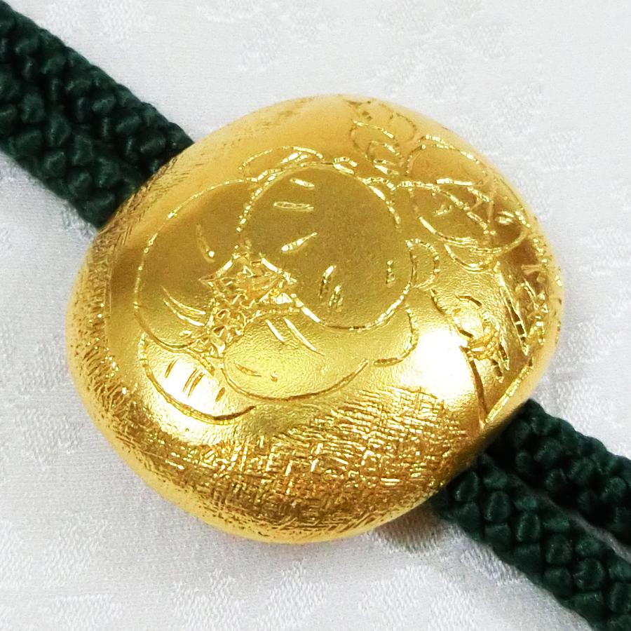 茶の花｜ループタイ 純金製 造幣局ホールマーク刻印品｜帖佐美行：原型