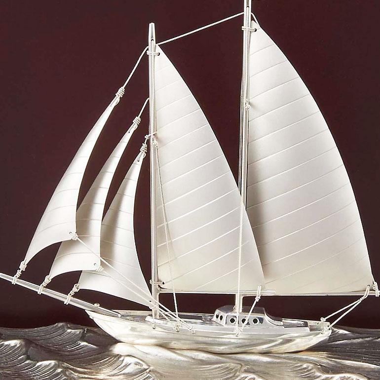 武比古 銀製 ヨット6号 スクーナー SILVER985 スロープケース 【公式