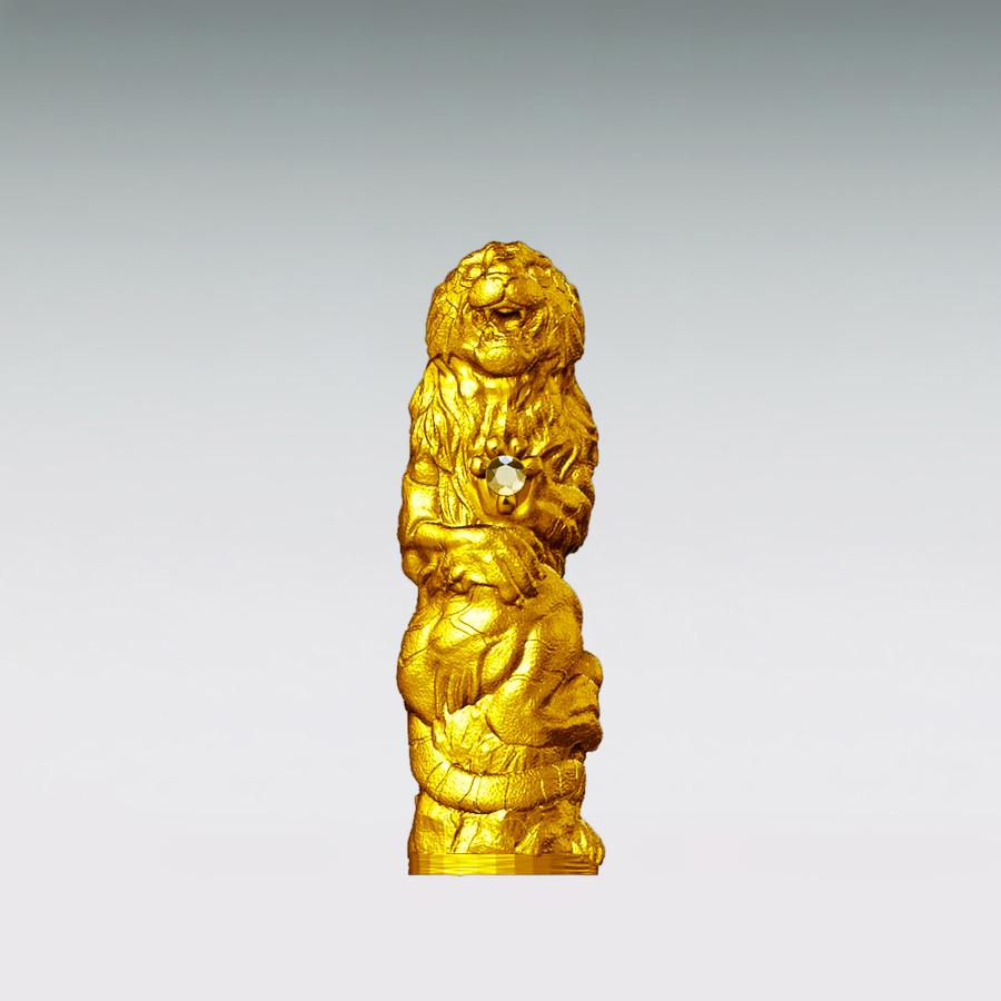 虎印鑑 Aタイプ｜オーダーメイド 純金製 造幣局刻印品・ダイヤモンド