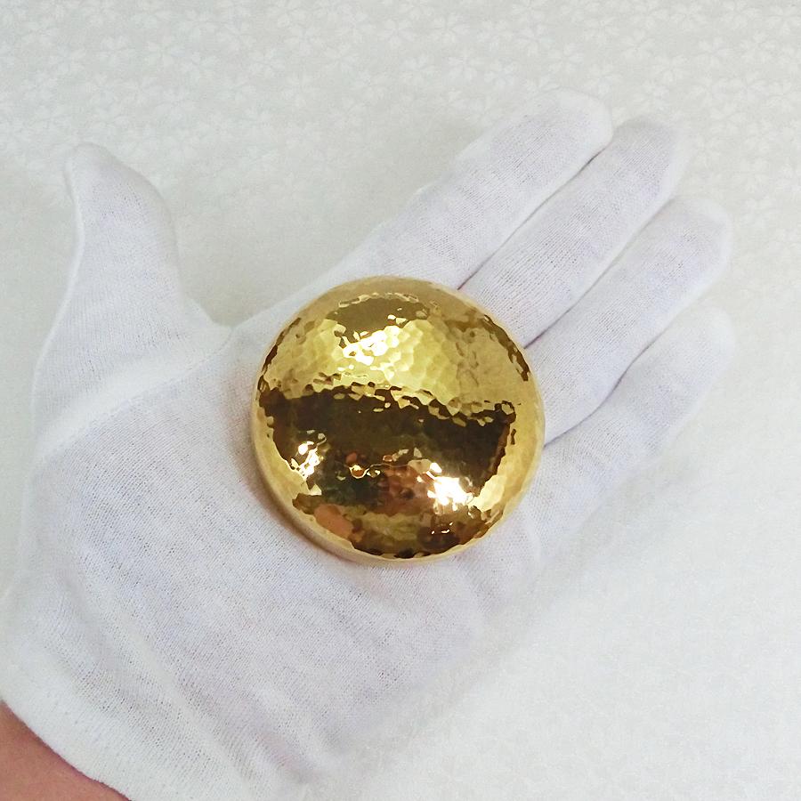 朱肉入れケース 鎚目模様｜18金製 造幣局ホールマーク刻印品 : HIKARI