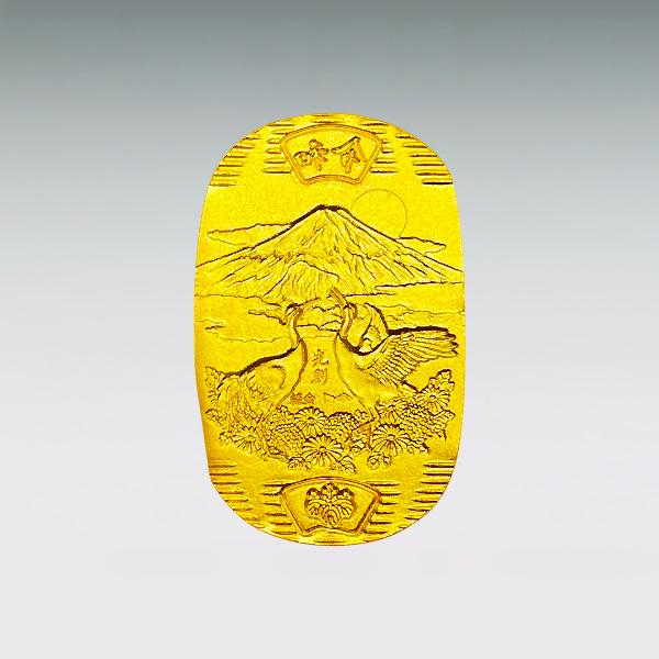 菊花双祥鶴 Lサイズ｜小判 純金製 造幣局ホールマーク刻印品 : HIKARI