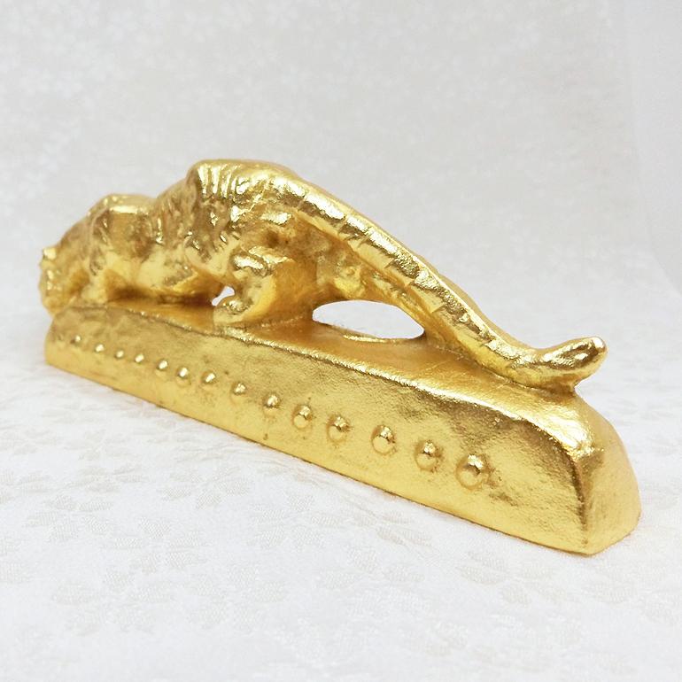 虎視眈眈 北村西望 文鎮 虎視眈々｜18金製文鎮/ペーパーウェイト｜北村西望：原型制作