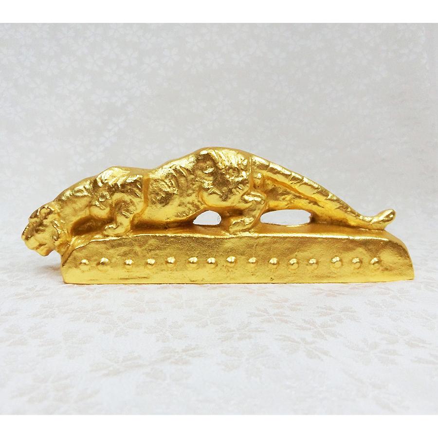 虎視眈々｜北村西望：原型制作｜銀製金メッキ仕上げ 文鎮・ペーパー