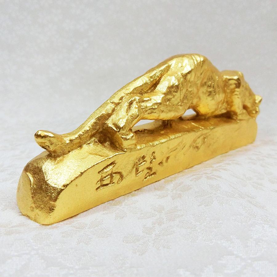 虎視眈々｜銀製金メッキ仕上げ 文鎮・ペーパーウェイト｜北村西望