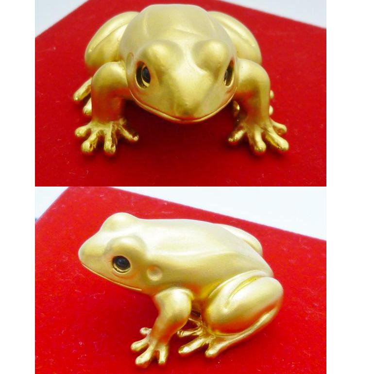 純銀製カエルオブジェ 30g ミニオブジェ「カエルパンケーキ」- 海福雑貨通販部