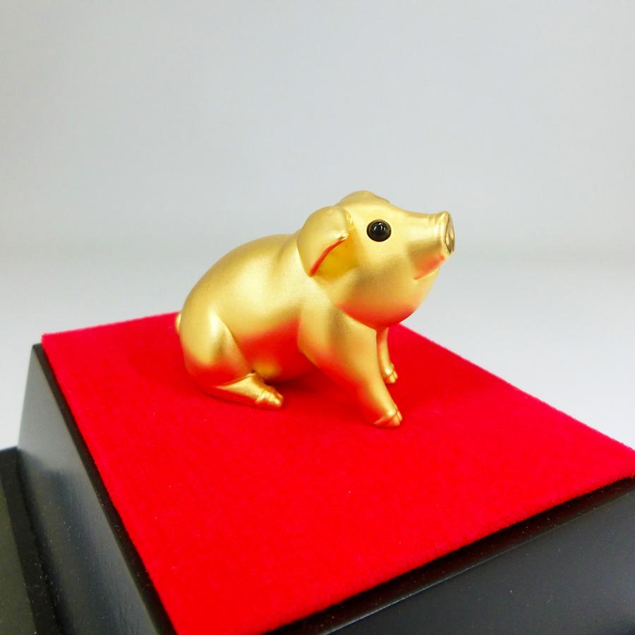 福ぶた Lサイズ｜純金製置物/ガラスケース 造幣局刻印品 : HIKARI