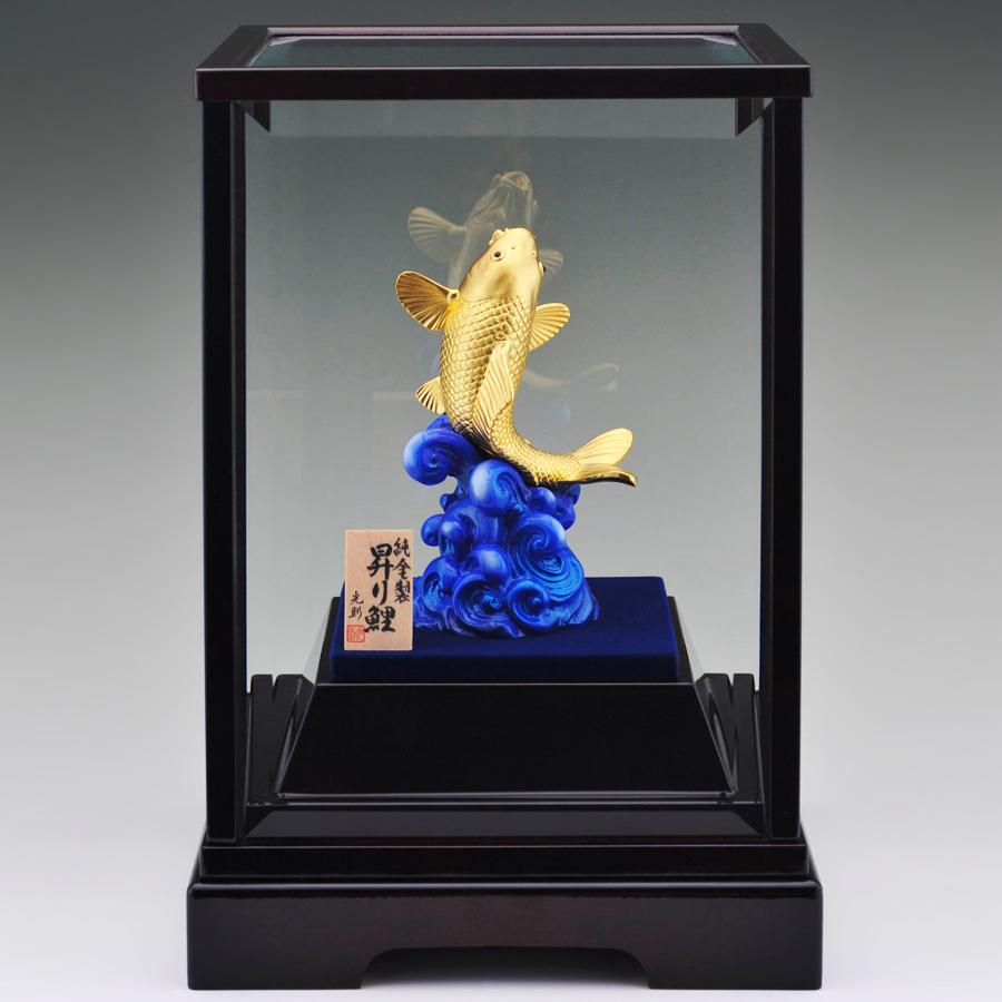 昇り鯉｜置物 純金製 造幣局ホールマーク刻印品 節句 : HIKARI GALLERY