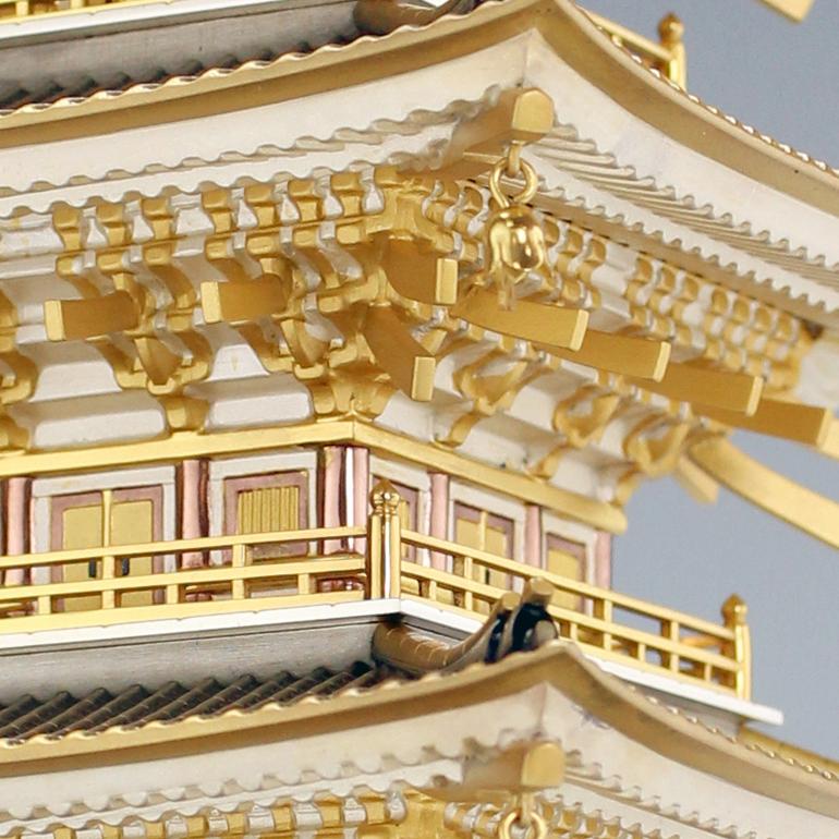 五重塔 高さ38.5cm|銀製ガラスケース : HIKARI GALLERYヤフー店 五重塔 高さ38.5cm|銀製ガラスケース : HIKARI GALLERYヤフー店