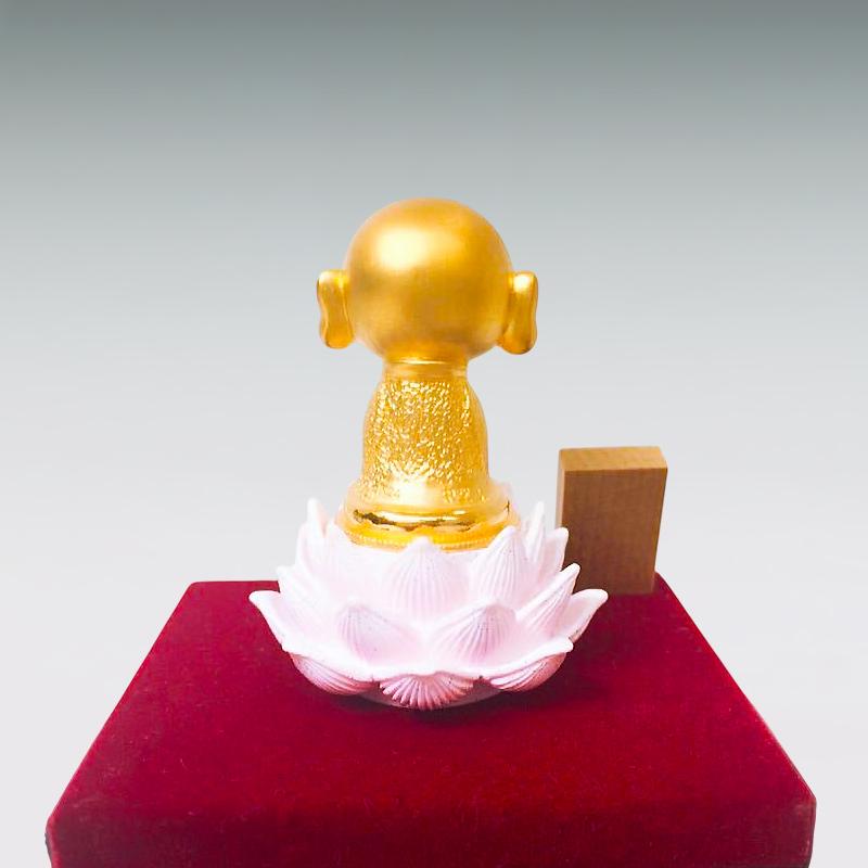 お地蔵様 高さ3cm｜純金製置物/ガラスケース 造幣局刻印品 : HIKARI