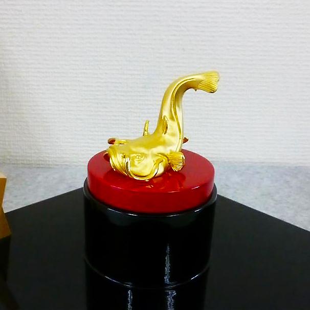福なまず｜純金製置物/瓢箪ガラスケース : HIKARI GALLERYヤフー店