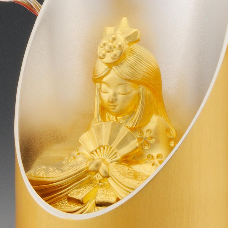 竹取物語 かぐや姫|純金/銀製ガラスケース : HIKARI GALLERY 竹取物語 かぐや姫|純金/銀製ガラスケース : HIKARI GALLERY