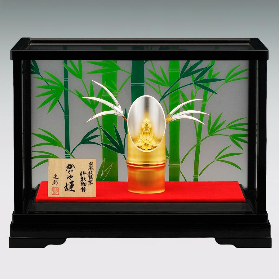 #伝統工芸品　水晶彫刻『松竹梅』オブジェ（ガラスケース付き） 伝統工芸品 水晶彫刻『松竹梅』オブジェ（ガラスケース付き） 伝統工芸