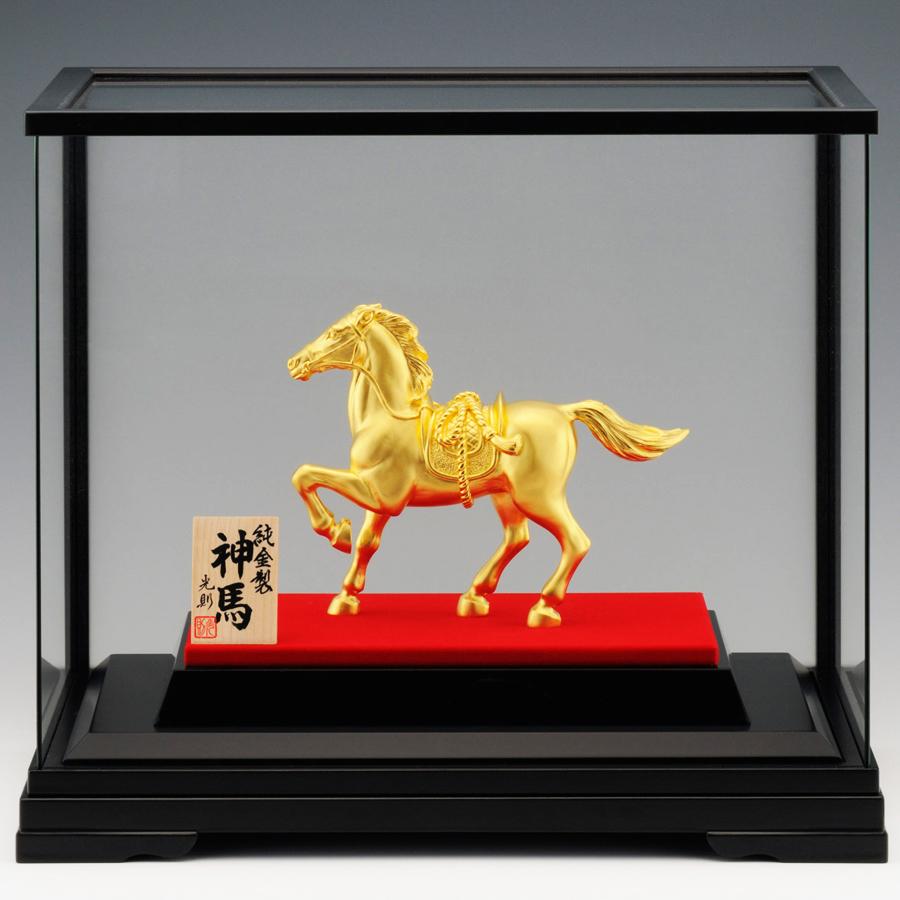 金色の船の彫刻 ガラスケース入り 送料無料】 宝船ゴールド 純金メッキ ガラスケース付き / 置物 宝船