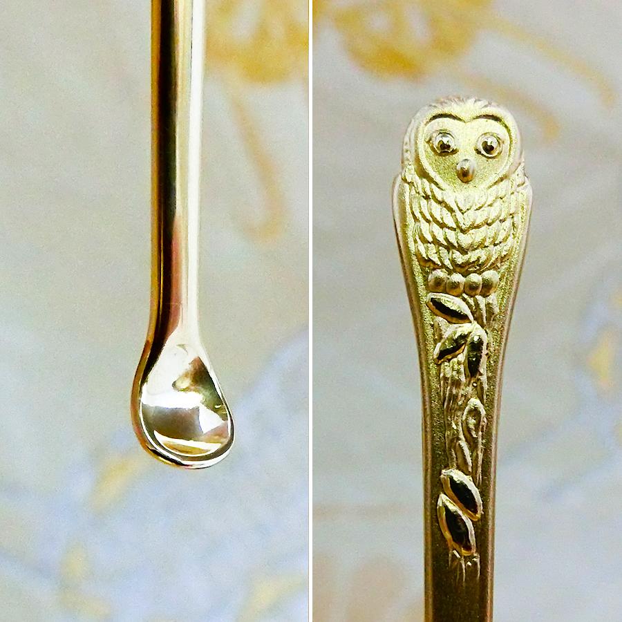 ふくろう｜耳かき 18金製 造幣局ホールマーク刻印品 : HIKARI GALLERY 