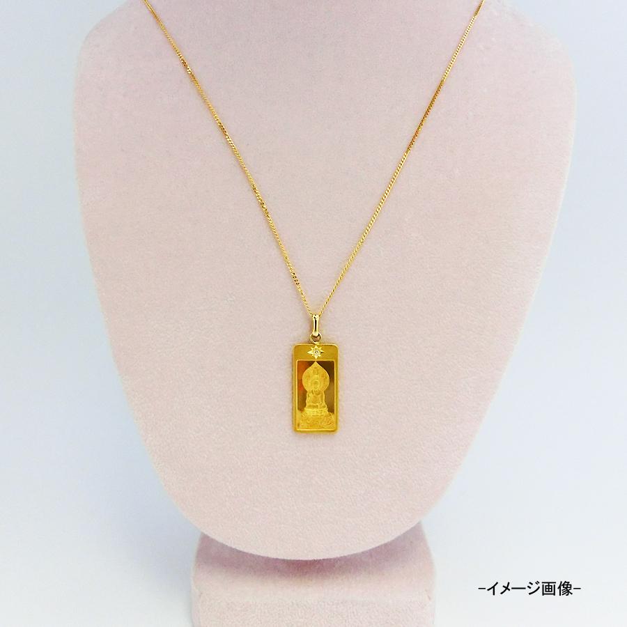 文殊菩薩 ペンダント｜純金製 造幣局ホールマーク刻印品 ダイヤモンド 