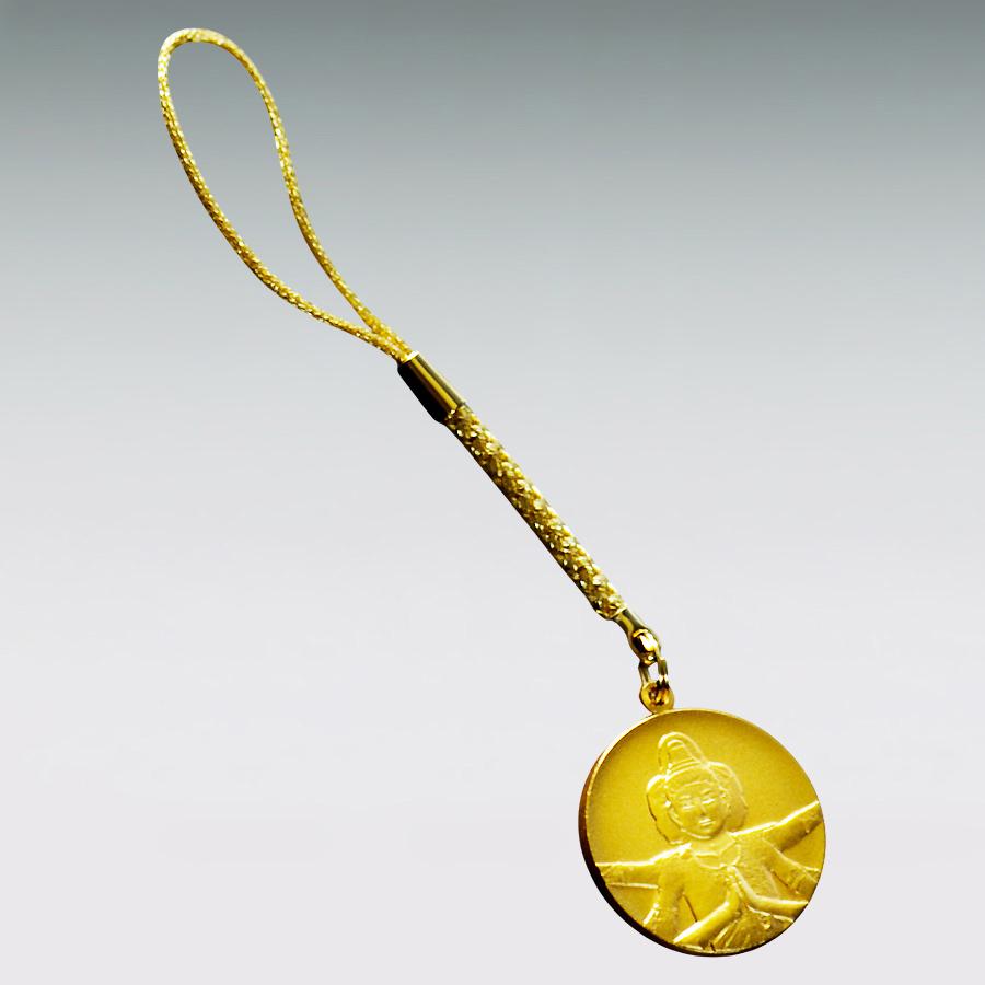 根付 阿修羅 梵字曼荼羅｜銅製アクセサリー 金メッキ仕上げ : HIKARI