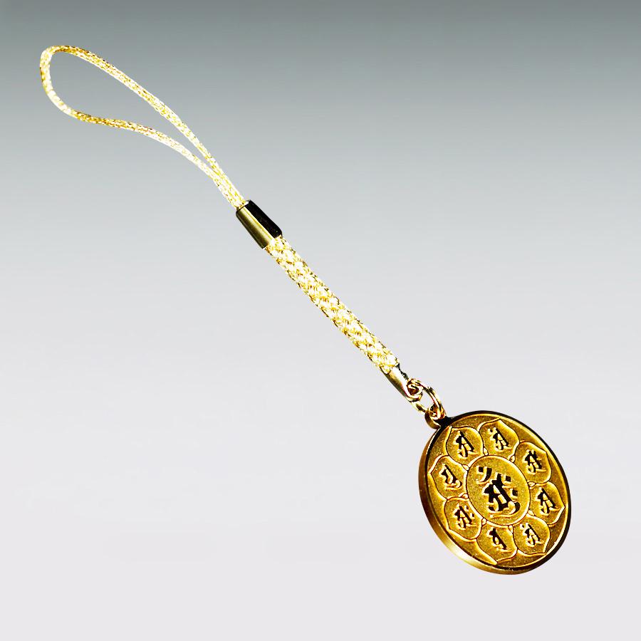 根付 阿修羅 梵字曼荼羅｜銅製アクセサリー 金メッキ仕上げ : HIKARI