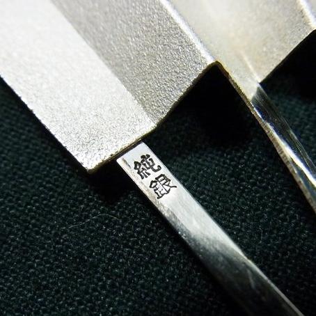 扇 四君子 5号｜純銀製置物/ガラスケース : HIKARI GALLERYヤフー店