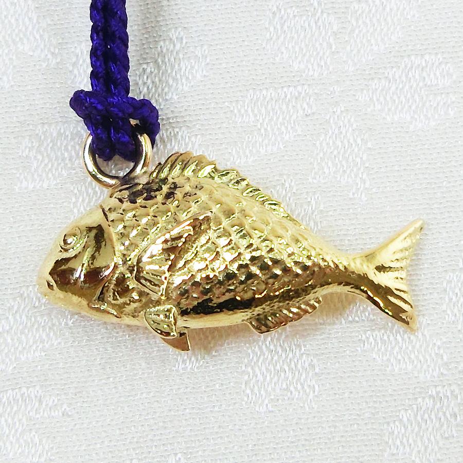 根付 鯛｜銀製金メッキアクセサリー : HIKARI GALLERYヤフー店 - 通販